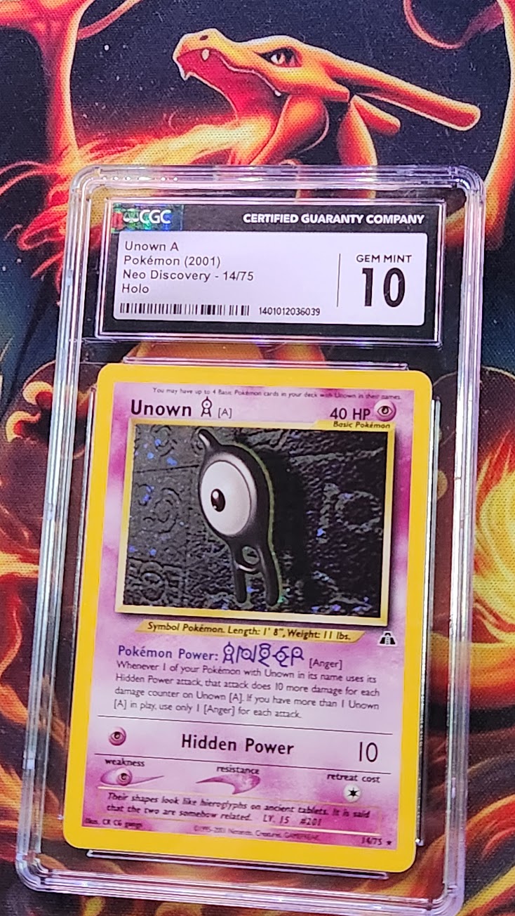 Unown A Holo - Neo Discovery 14/75 CGC Gem Mint 10