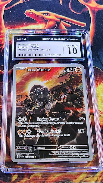 Paldean Tauros - Paldea Evolved 218/193 CGC Gem Mint 10