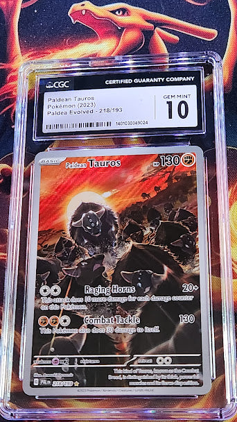 Paldean Tauros - Paldea Evolved 218/193 CGC Gem Mint 10