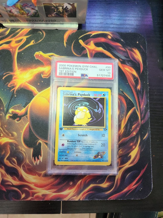 Sabrina's Psyduck 1st Edition Pokémon Gym Challenge #99 - PSA Gem Mint 10